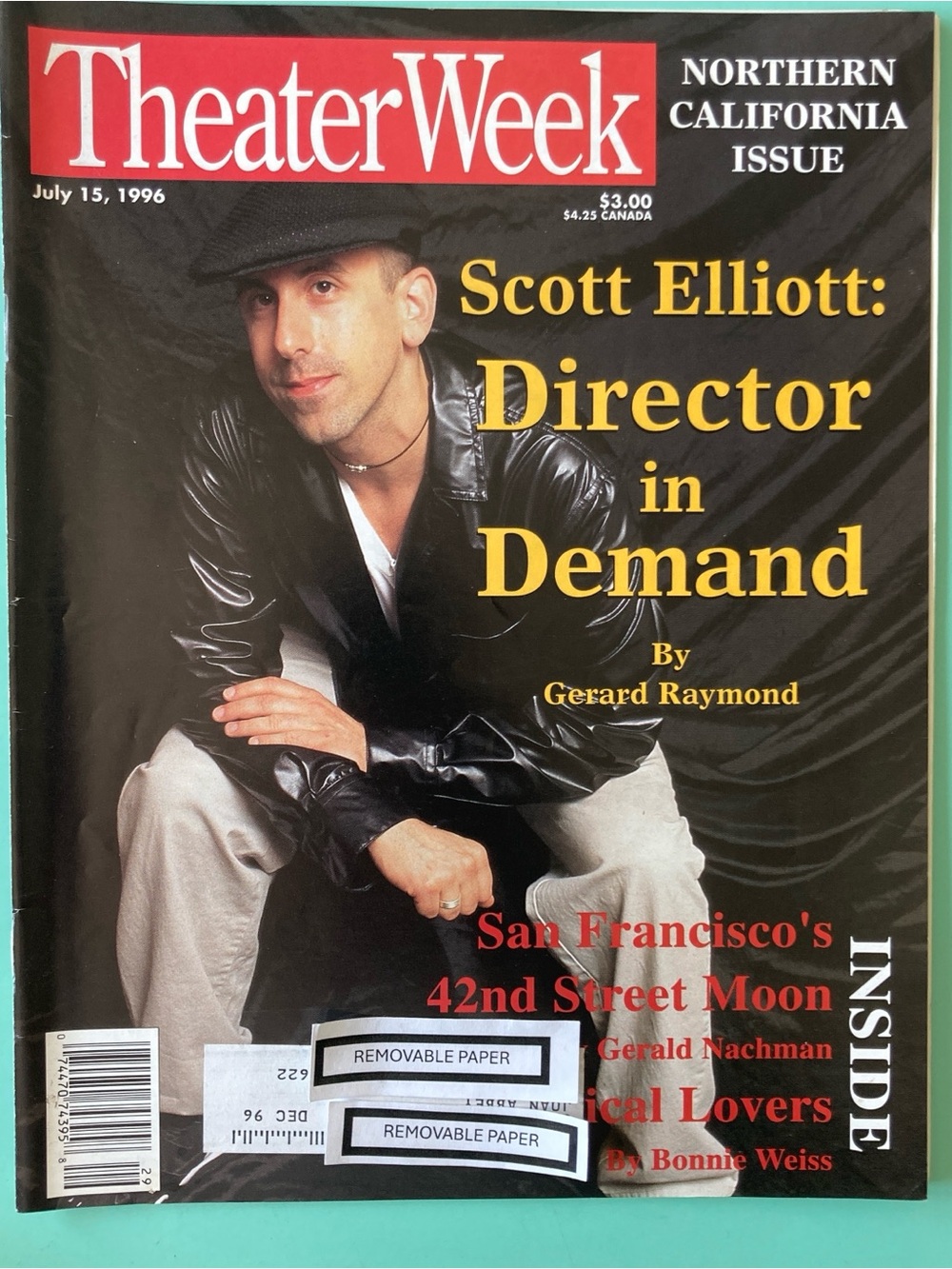 Scott Elliott NORTHERN CALIFORNIA ISSUE Theater Week Magazine July 15 1996 LABEL